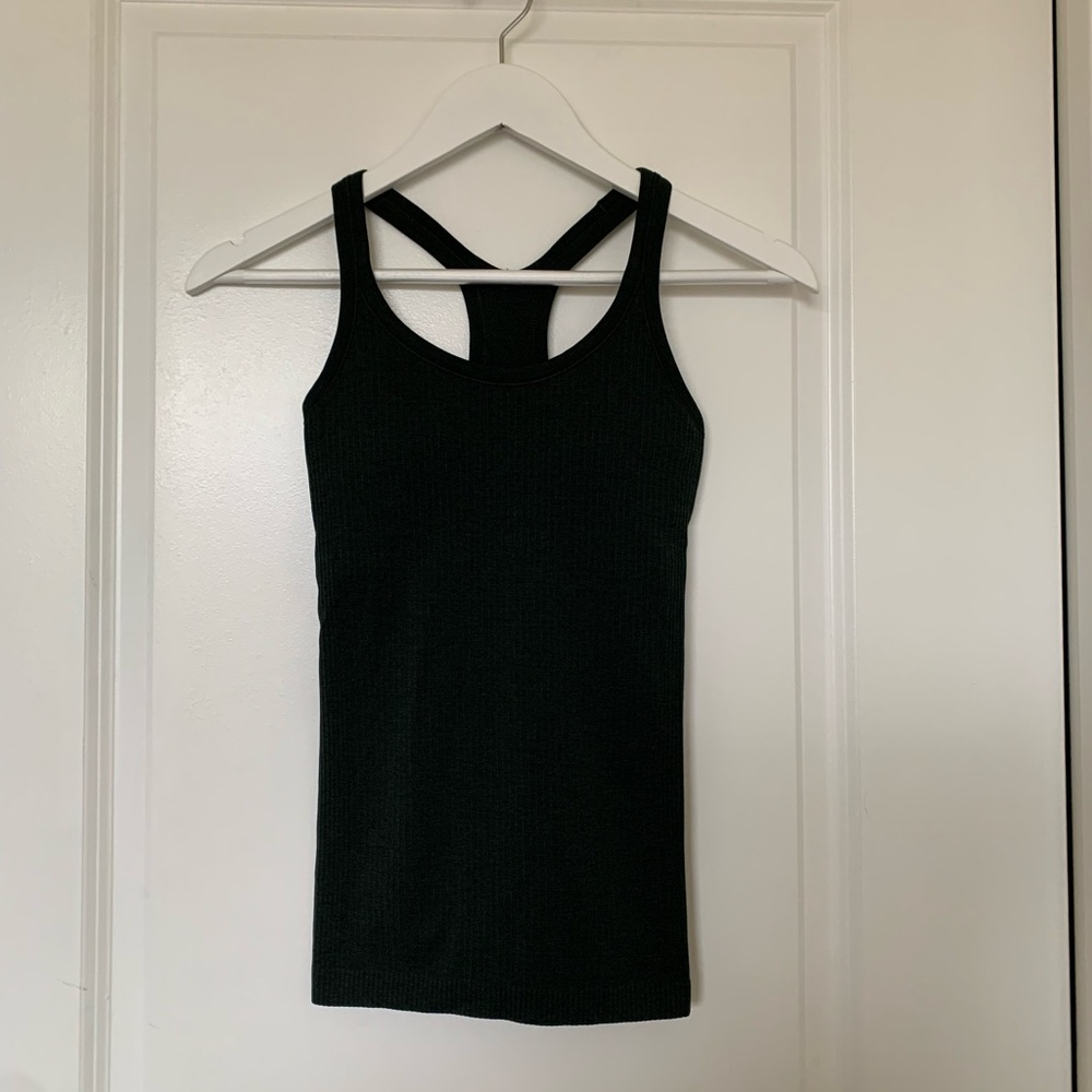 lululemon athletica dark green ebb to be Tank Top
